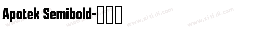 Apotek Semibold字体转换